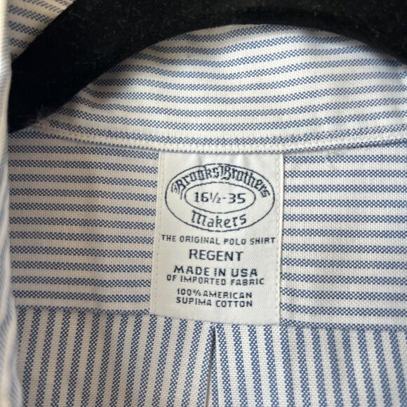 Brooks Brothers Regent Supima Cotton Striped Dress Shirt Size L XL - Picture 5 of 5